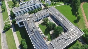 Solar plant on the roof of KTU campus buildings